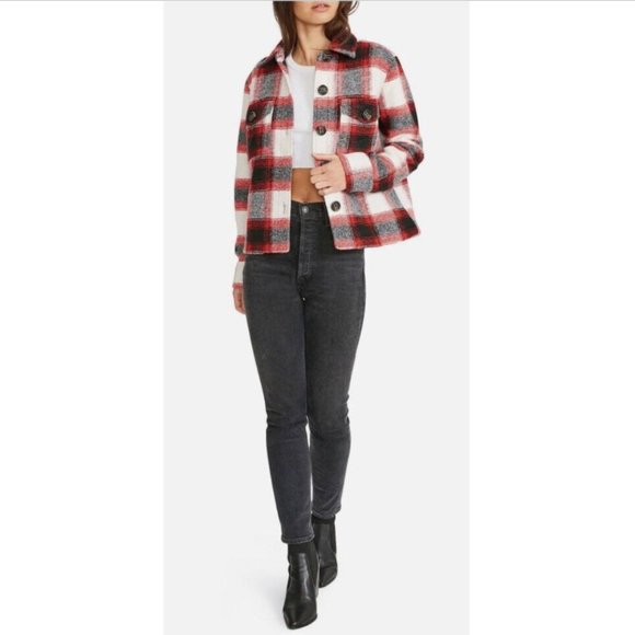 BB DAKOTA Steve Madden Women's Button Down Boxy Shacket Sz XL NWT - Picture 1 of 6